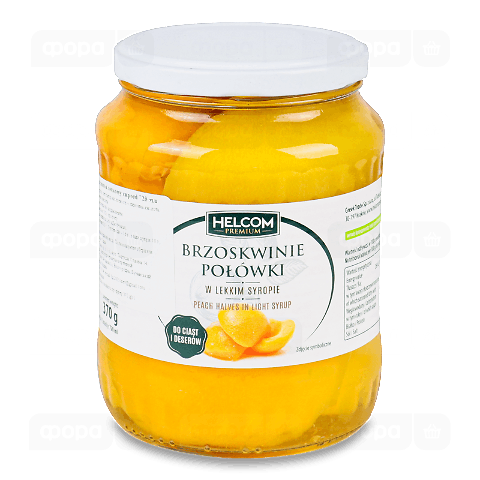 Персики Helcom половинки у сиропі