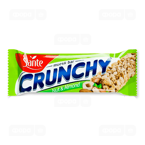 Батончик Sante Crunchy мюслі з горіхами-мигдалем