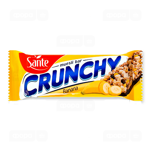 Батончик Sante Crunchy мюслі з бананом глазурован