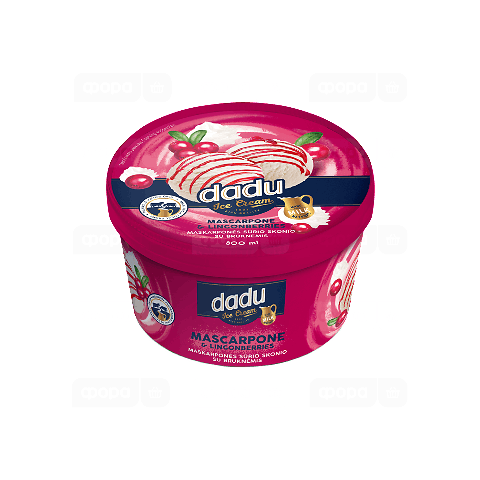 Морозиво Dadu зі смаком маскарпоне та журавлини