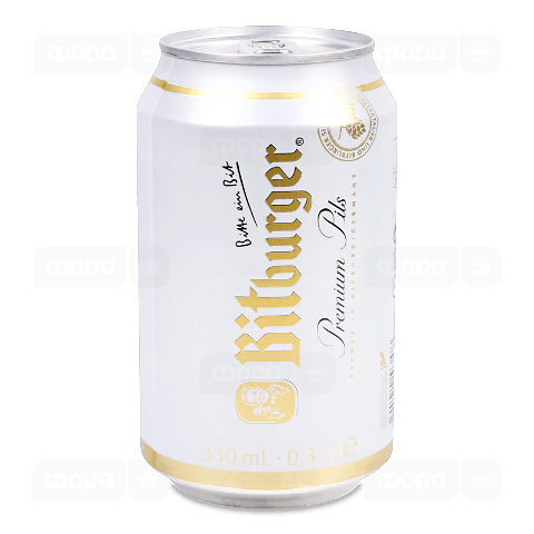 Пиво Bitburger Premium Pils світле з/б