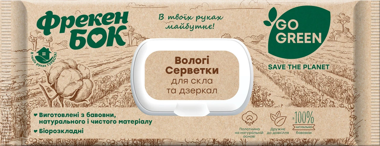 Серветки Фрекен БОК для скла і дзеркал, 36 шт.