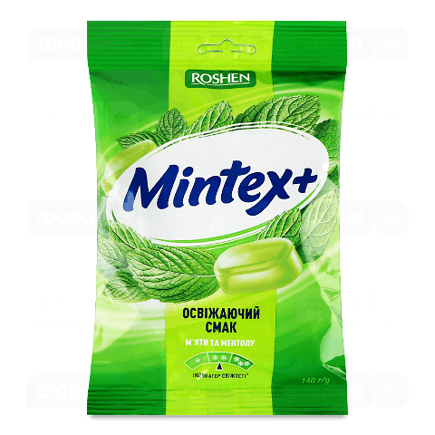 Карамель Roshen Mintex+ Mint зі смаком м'яти та ментолу