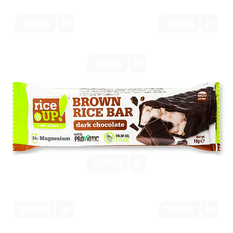 Батончик Rice Up! з коричн рису з темним шоколадом