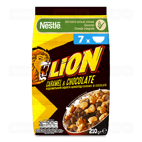 Сніданок сухий Lion карамель та шоколад