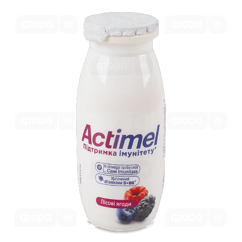Продукт кисломолочний Actimel лісові ягоди 1,4%, пляшка