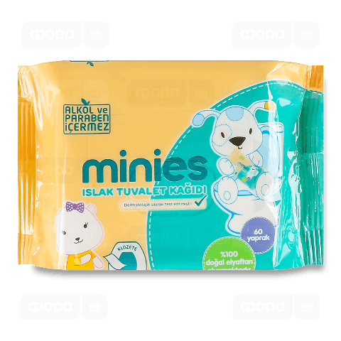 Папір туалетний Minies вологий