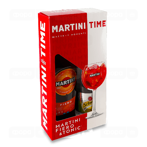 Набір Вермут Martini Fiero 0,75 л + Тонік Schweppes 0,75 л