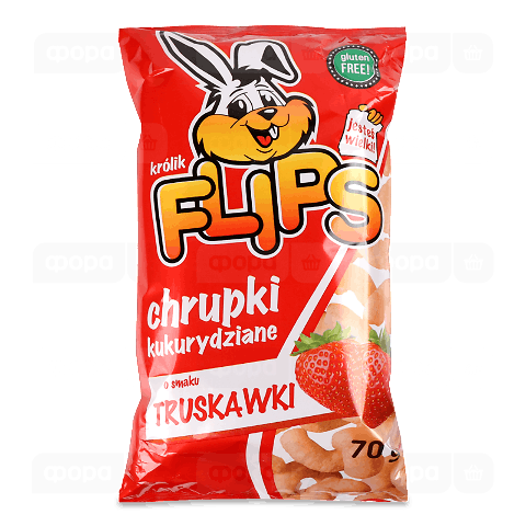 Палички кукурудзяні Flips зі смаком полуниці
