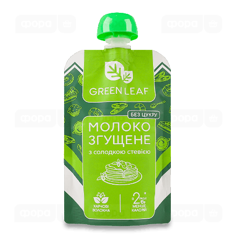 Молоко згущене Green Leaf з солодкою стевією д/п