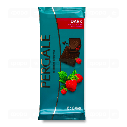 Шоколад чорний Pergale з малиною