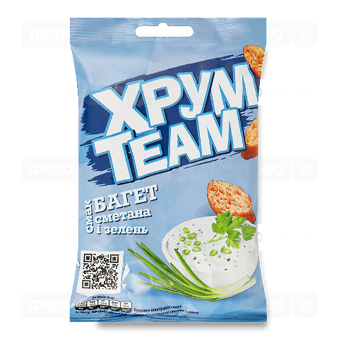 Сухарики ХрумTeam Багет Сметана і зелень
