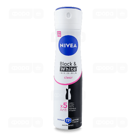 Дезодорант-спрей Nivea Black&White Invisible Clear