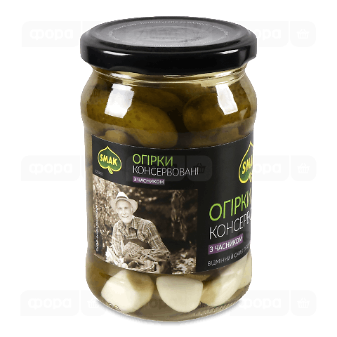 Огірки Smak консервовані з часником