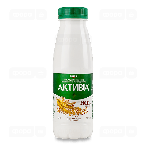 Біфідойогурт Активіа 5 злаків питний 1,5%, пляшка