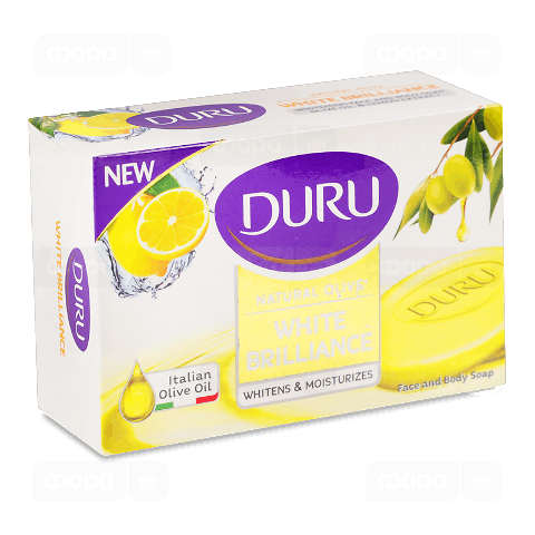 Мило Duru Natural Olive White Brillian з екстрактом папаї та лимона