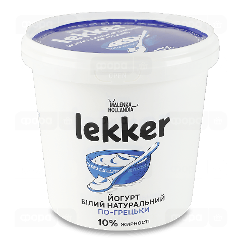 Йогурт Lekker По-грецьки білий натуральний 10% відро
