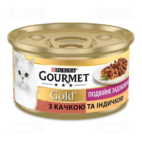 Корм Gourmet Gold з качкою та індичкою з/б