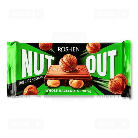 Шоколад молочний Roshen Nut Out Whole Hazelnuts