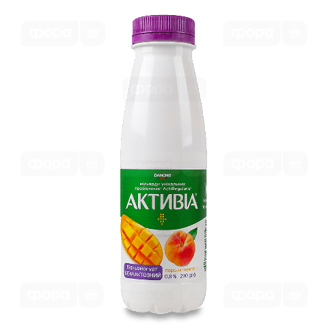 Біфідойогурт Активіа персик-манго безлактозний 0,8%