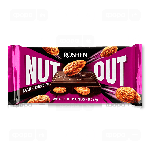 Шоколад чорний Roshen Nut Out Whole Almonds