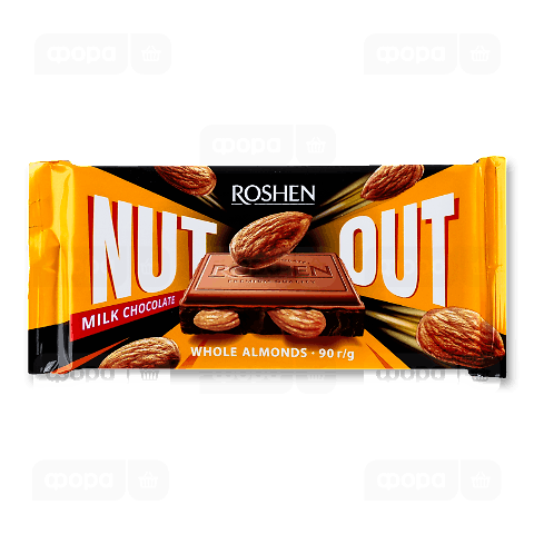 Шоколад молочний Roshen Nut Out Whole Almonds