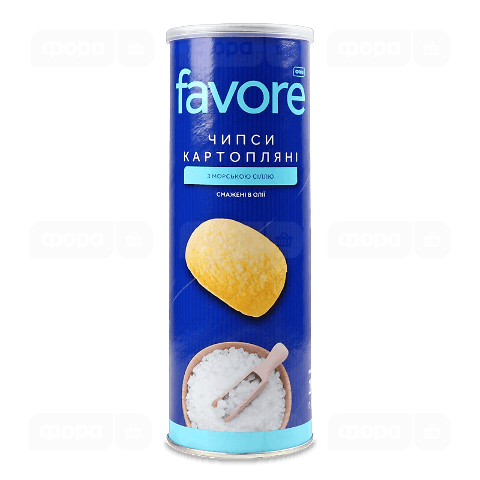 Чипси Favore з морською сіллю тубус