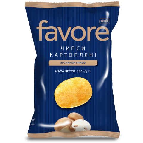 Чипси Favore зі смаком грибів