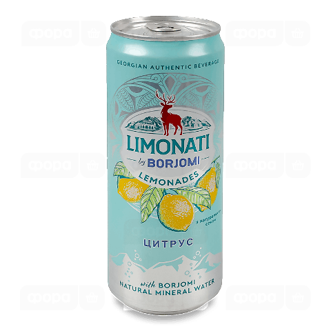 Напій Borjomi Limonati Цитрус безалкогольний сильногазований з/б