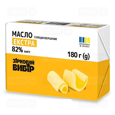 Масло солодковершкове Зірковий вибір Екстра 82%