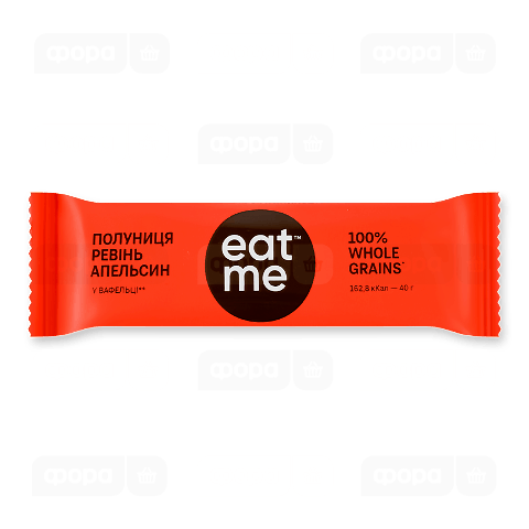 Батончик EatMe полуниця, ревінь, апельсин