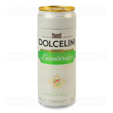 Сидр Dolcelini Con Gusto Lambrusko Bianco солодкий з/б