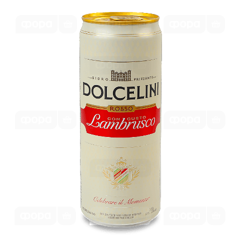 Сидр Dolcelini Con Gusto Lambrusko Rosso солодкий з/б