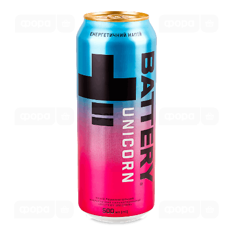 Напій енергетичний Battery Unicorn безалкогольний сильногазований з/б