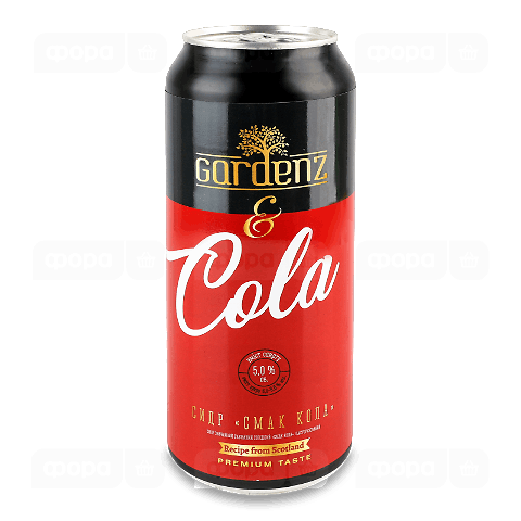 Сидр Gardenz Cola червоний солодкий газований з/б
