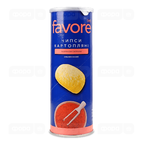 Чипси Favore зі смаком паприки тубус