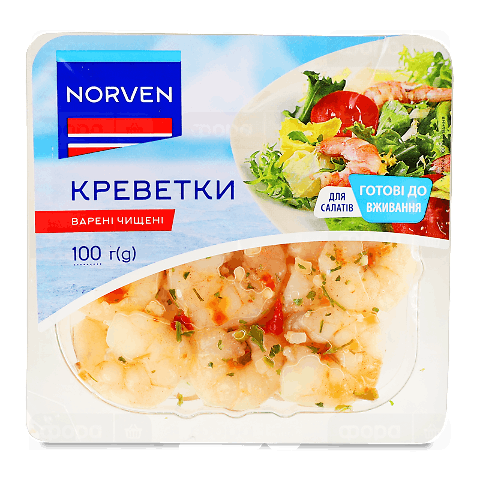 Креветки Norven варені чищені в олії зі спеціями