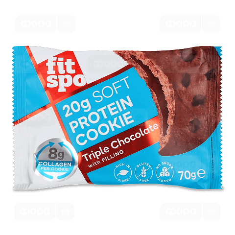 Печиво FitSpo протеїнове потрійний шоколад