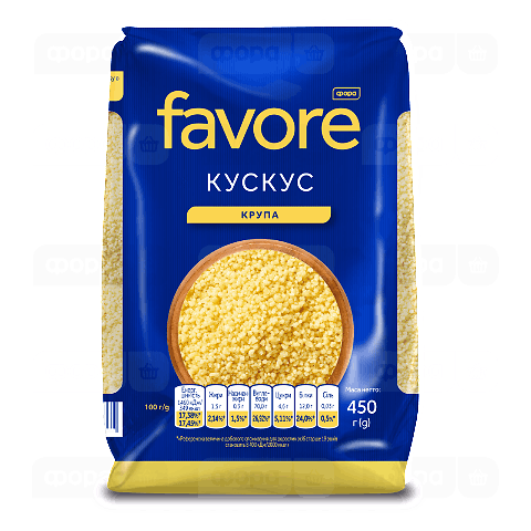 Кускус Favore зі 100% твердих сортів пшениці