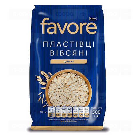 Пластівці Favore вівсяні цільні