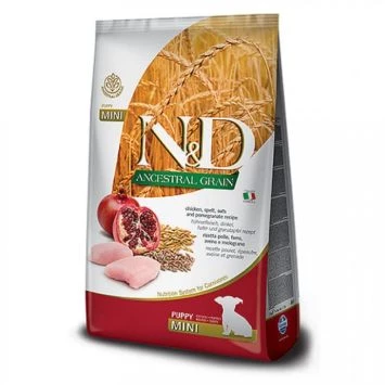 Корм сухий для цуценят дрібних порід Farmina N&D Low Grain Chicken & Pomegranate Puppy Mini з куркою і гранатом, 2.5 кг (156376)