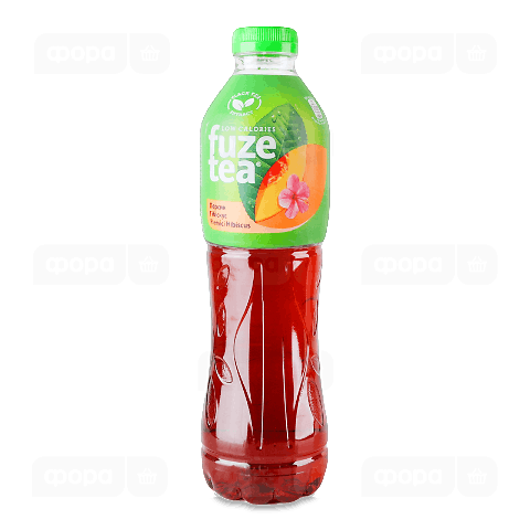 Чай холодний Fuze tea чорний зі смаком персика та гібіскуса