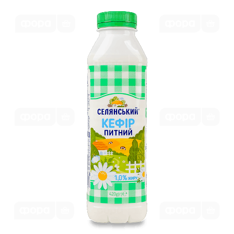 Кефір Селянський 1%, пляшка