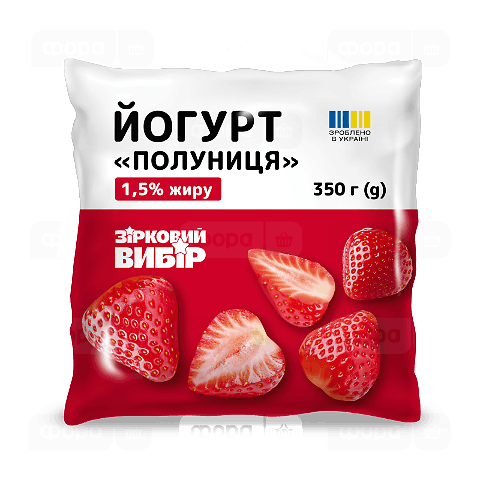 Йогурт Зірковий вибір з наповн полуниця 1,5% п/е
