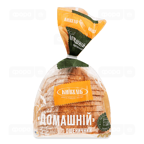 Хліб Київхліб Домашній пшеничний половинка нарізаний