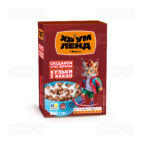 Сніданок сухий Хрум Ленд кульки з какао