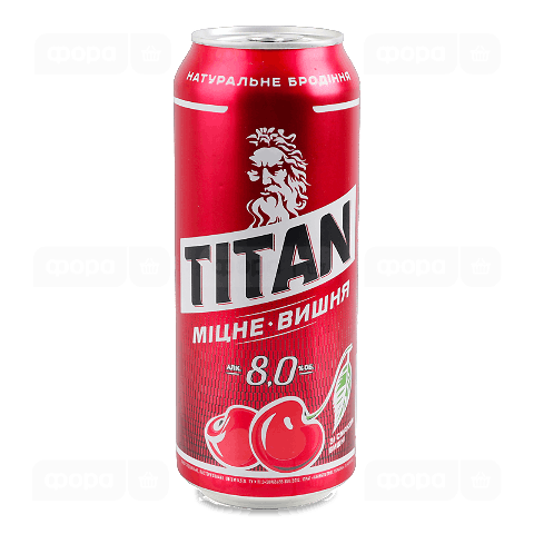 Пиво Чернігівське Titan Міцне Вишня з/б