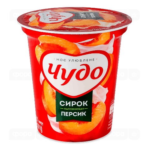 Сирок Чудо Персик збитий 5%, стакан