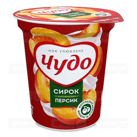 Сирок Чудо Персик збитий 5%, стакан