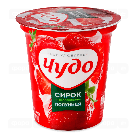 Сирок Чудо Полуниця збитий 5%, стакан